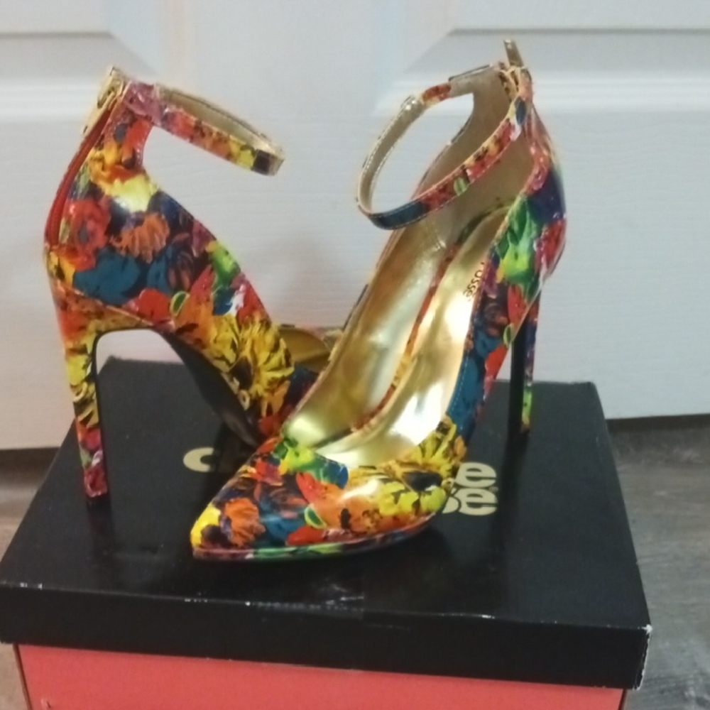Charlotte Russe Red and Yellow High Heels